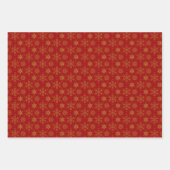 Gold-Schneeflocken-Muster Geschenkpapier Set (Vorderseite 3)