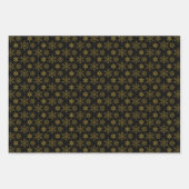 Gold-Schneeflocken-Muster Geschenkpapier Set (Vorderseite 2)