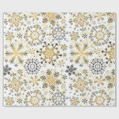 Gold-Schneeflockenpapier Geschenkpapier (Flach)
