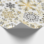 Gold-Schneeflockenpapier Geschenkpapier (Ecke)