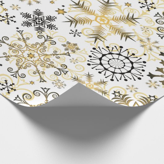 Gold-Schneeflockenpapier Geschenkpapier (Ecke)