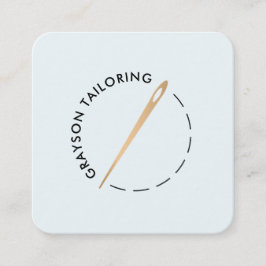 Gold Schneiden von Nadel und Thread Quadratische Visitenkarte