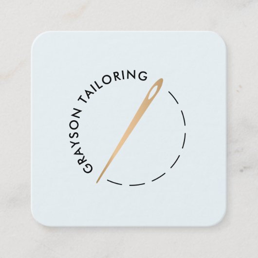 Gold Schneiden von Nadel und Thread Quadratische Visitenkarte (Vorderseite)