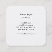 Gold Schneiden von Nadel und Thread Quadratische Visitenkarte (Rückseite)