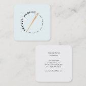 Gold Schneiden von Nadel und Thread Quadratische Visitenkarte (Vorne/Hinten)