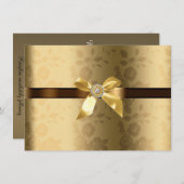 Gold & Schokolade Brauner Goldbug und Sparkle Einladung (Vorne/Hinten)