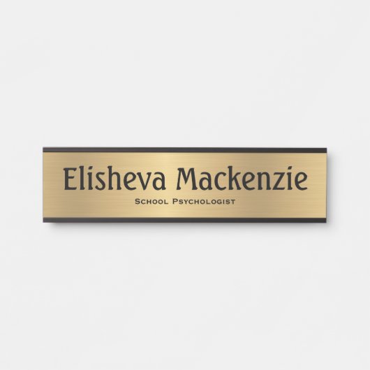 Gold School Psych Office Türschild Plakat (Vorderseite )