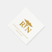 Gold Schrift 2026 Krankenschwester-Abschlussfeier  Serviette (Ecke)