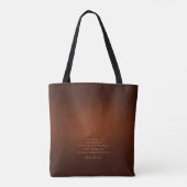Gold Schrift gealtertes Leder-Look Bibelstudium Tasche (Rückseite)