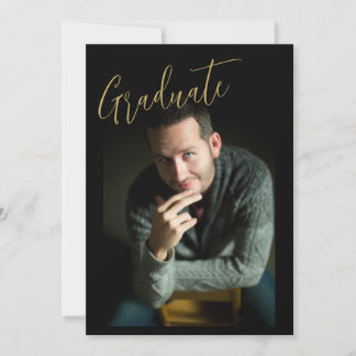 Gold Schrift Kalligrafie Foto Abschluss Ankündigung