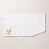 Gold Schrift Monogramm Handtuch Badhandtuch Set (Handtuch)