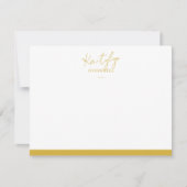 Gold Schriftname mit Rahmen Design Mitteilungskarte (Vorderseite)
