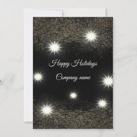 Gold/Schwarz-Ballon Weihnachts-Party Einladung (Rückseite)