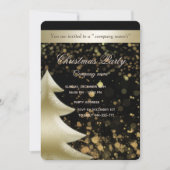 Gold/Schwarz-Bukett-Luxus-Weihnachtsgeschenk-Party Einladung (Vorderseite)