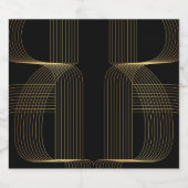 Gold, Schwarz, elegant, cool, einzigartig trendige Bierflaschenetikett (Einzelnes Label)