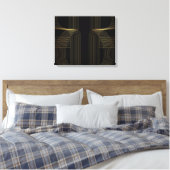 Gold, Schwarz, elegant, cool, einzigartig trendige Leinwanddruck (Insitu (Schlafzimmer))