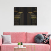 Gold, Schwarz, elegant, cool, einzigartig trendige Leinwanddruck (Insitu (Wohnzimmer))