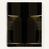 Gold, Schwarz, elegant, cool, einzigartig trendige Notizblock (Vorderseite)
