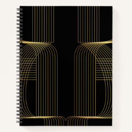 Gold, Schwarz, elegant, cool, einzigartig trendige Notizblock