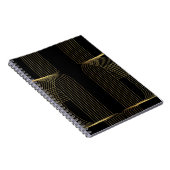 Gold, Schwarz, elegant, cool, einzigartig trendige Notizblock (Rechte Seite)