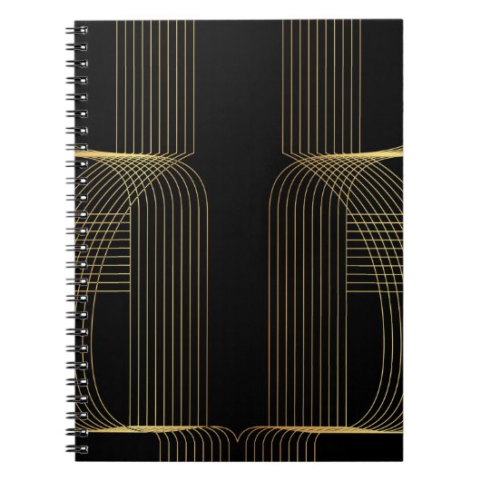 Gold, Schwarz, elegant, cool, einzigartig trendige Notizblock (Vorderseite)