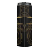 Gold, Schwarz, elegant, cool, einzigartig trendige Thermosbecher (Rückseite)