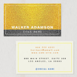 (Gold, Schwarz, Elfenbeinküste) Elegante und moder Telefonnummerkarte