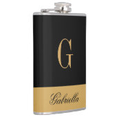 Gold Schwarz Flachmann (Rechts)