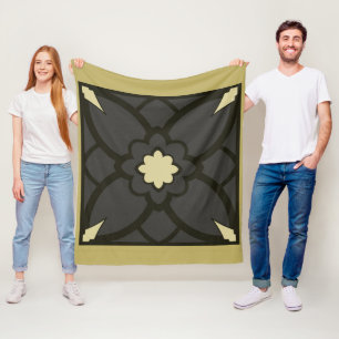Gold Schwarz Fleecedecke