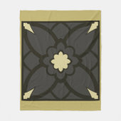 Gold Schwarz Fleecedecke (Vorderseite)