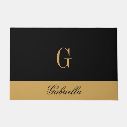 Gold Schwarz Fußmatte (Vorderseite)