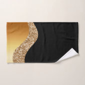 GOLD SCHWARZ GLITZER WAVE BADEZIMMER TOWEL SET (Handtuch)