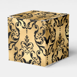 Gold-Schwarz Halloween Damast Geschenkschachtel
