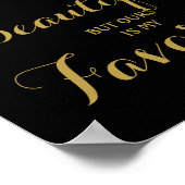 Gold & Schwarz Jede Liebe ist - Hochzeitszeichen Poster (Ecke)