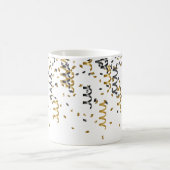 Gold Schwarz Konfetti Kaffeetasse (Mittel)