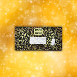 Gold & Schwarz - MAMA - WOW | Desk Mat Schreibtischunterlage<br><div class="desc">Atemberaubendes Schwarz-Gold-Muster auf einer Schreibtischmatte,  mit Monogramm mit MAMA und WOW als Spiegelbild der MAMA zum Muttertag.</div>