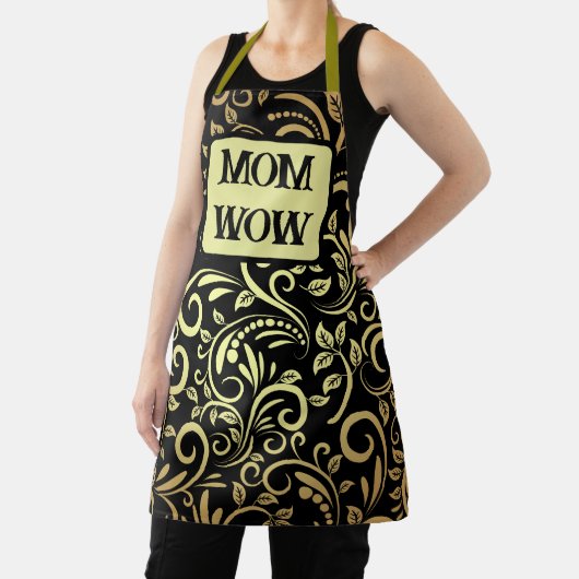 Gold & Schwarz - MAMA - WOW | Schürze (InSitu)