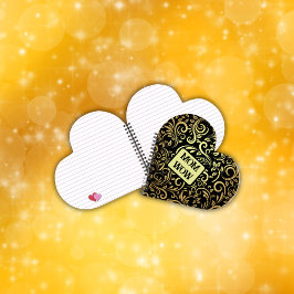 Gold & Schwarz - MAMA - WOW | Spirale Notizblock