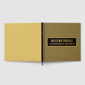 Gold & Schwarz Minimalist Modern Profi Gästebuch (Voll)