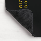 Gold & Schwarz minimalistischer moderner persönlic Mousepad (Ecke)