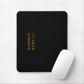 Gold & Schwarz minimalistischer moderner persönlic Mousepad (Mit Mouse)