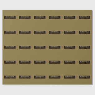 Gold & Schwarz minimalistischer moderner Profi Geschenkpapier