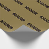 Gold & Schwarz minimalistischer moderner Profi Geschenkpapier (Ecke)