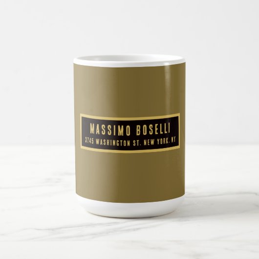 Gold & Schwarz minimalistischer moderner Profi Kaffeetasse (Mittel)