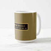 Gold & Schwarz minimalistischer moderner Profi Kaffeetasse (VorderseiteRechts)