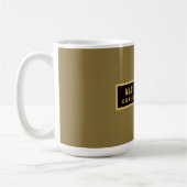 Gold & Schwarz minimalistischer moderner Profi Kaffeetasse (Links)