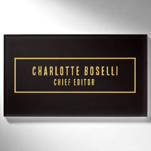 Gold & Schwarz minimalistischer moderner Profi Namenschild
