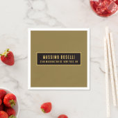 Gold & Schwarz minimalistischer professioneller mo Serviette (Beispiel)