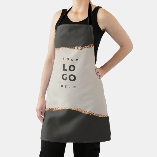 Gold Schwarz Moderne Eleganz einzigartig Ihr Logo Schürze (InSitu)
