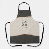 Gold Schwarz Moderne Eleganz einzigartig Ihr Logo Schürze (Vorderseite)